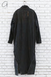 Boris Bidjan Saberi 24 autumn and winter mid-length multi-wear French coat trench coat craftsman German COAT1.D-FKU10002-DIRTY DENIM